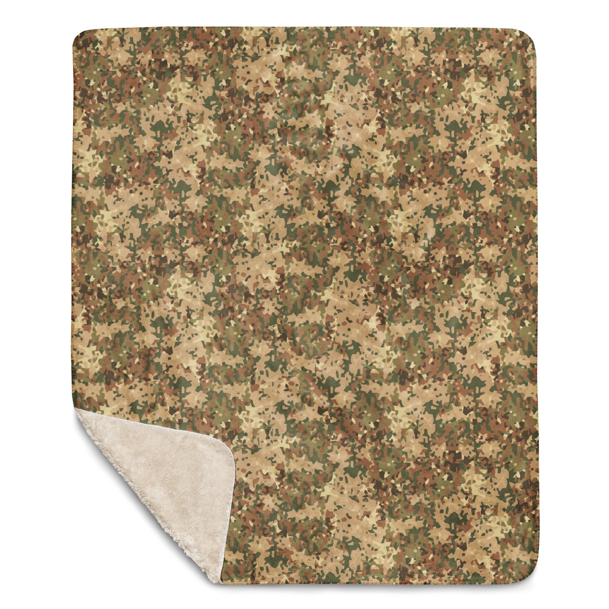 Dutch Fractal Tan CAMO Sherpa blanket - Blankets
