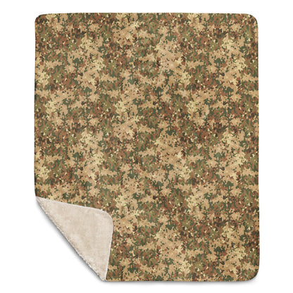 Dutch Fractal Tan CAMO Sherpa blanket - Blankets