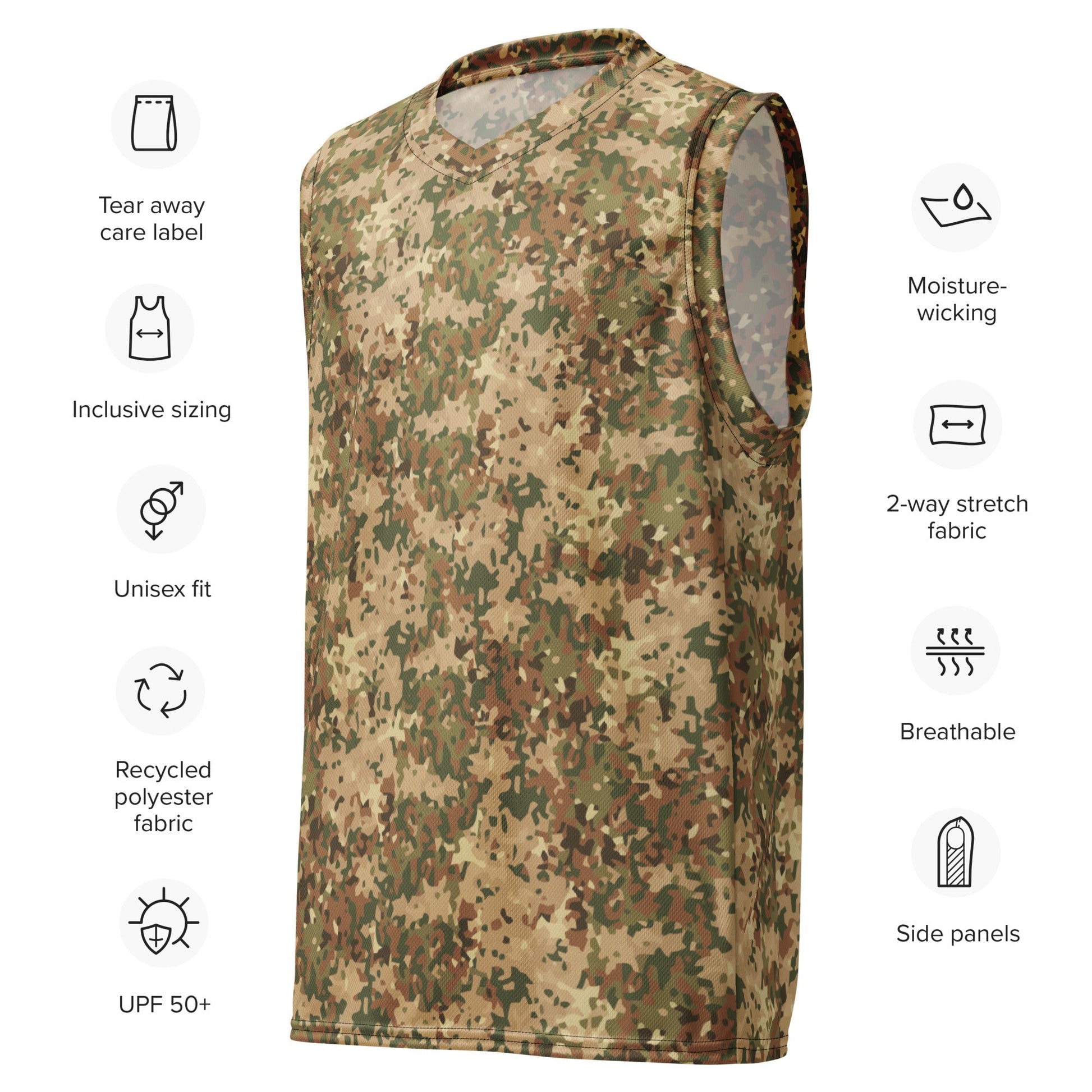 Dutch Fractal Tan CAMO unisex basketball jersey - Basketball Jerseys