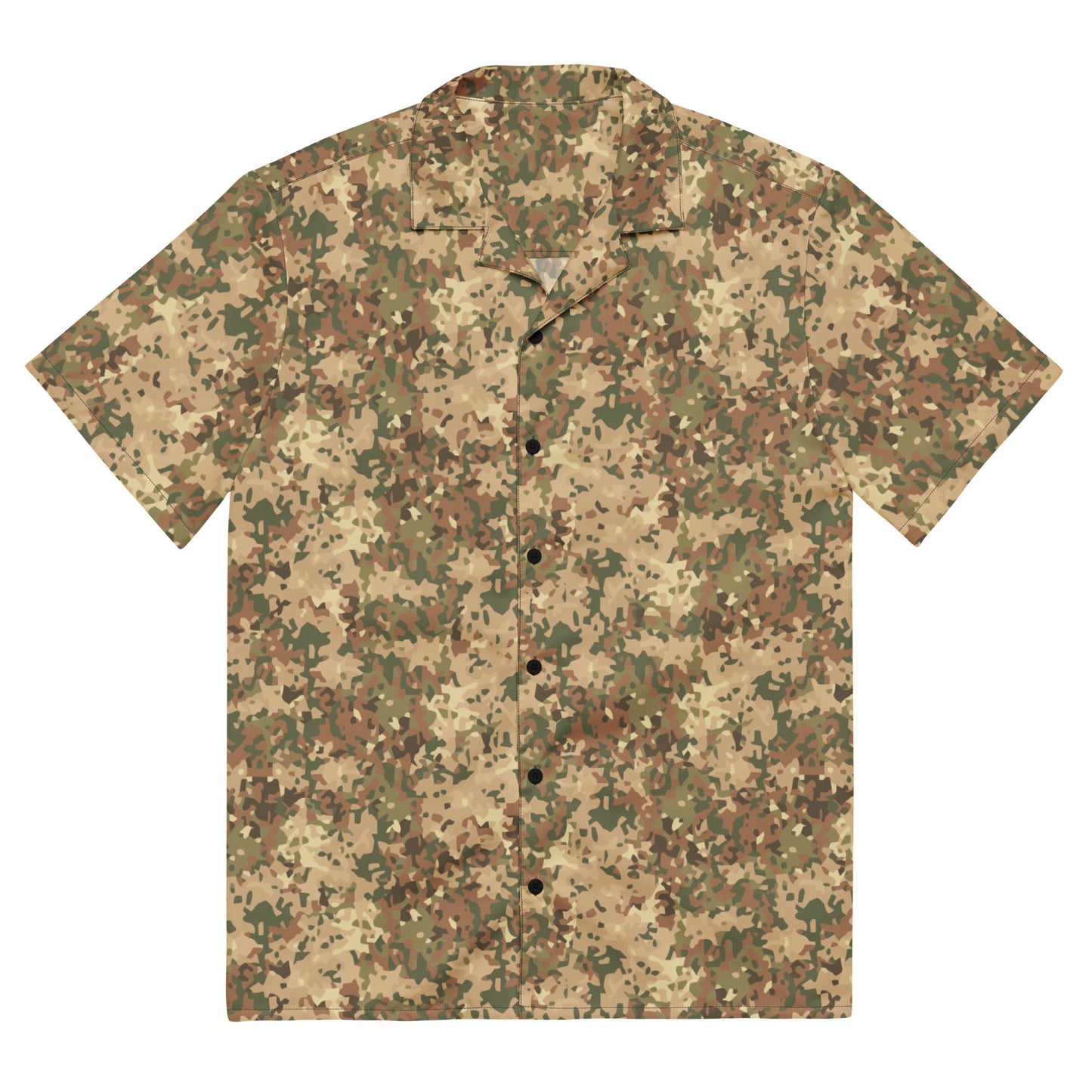 Dutch Fractal Tan CAMO Unisex button shirt - 2XS - Button Shirts