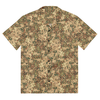 Dutch Fractal Tan CAMO Unisex button shirt - 2XS - Button Shirts