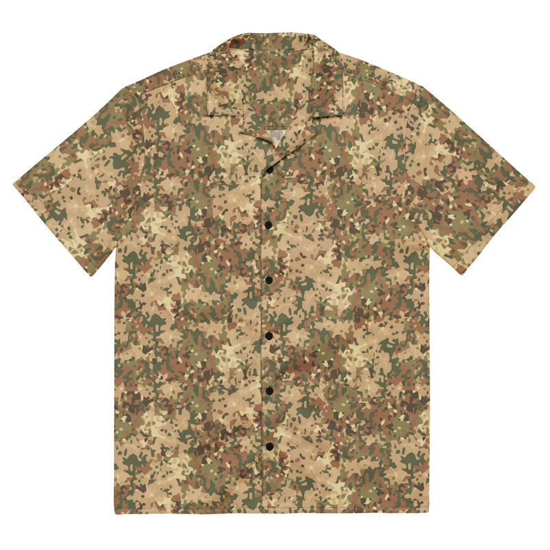 Fractal Dutch Arid CAMO Unisex Short-Sleeve Button Shirt - 2XS - Button-Up