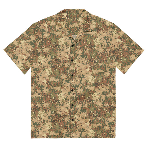 Fractal Dutch Arid CAMO Unisex Short-Sleeve Button Shirt - 2XS - Button-Up