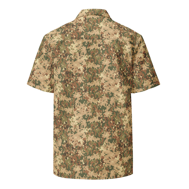 Fractal Dutch Arid CAMO Unisex Short-Sleeve Button Shirt - Button-Up