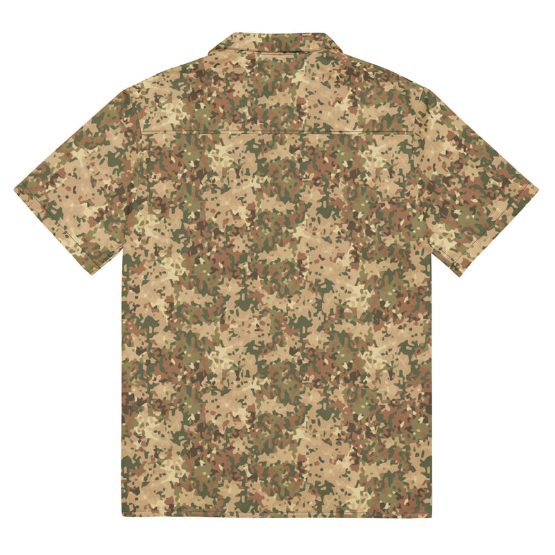 Fractal Dutch Arid CAMO Unisex Short-Sleeve Button Shirt - Button-Up