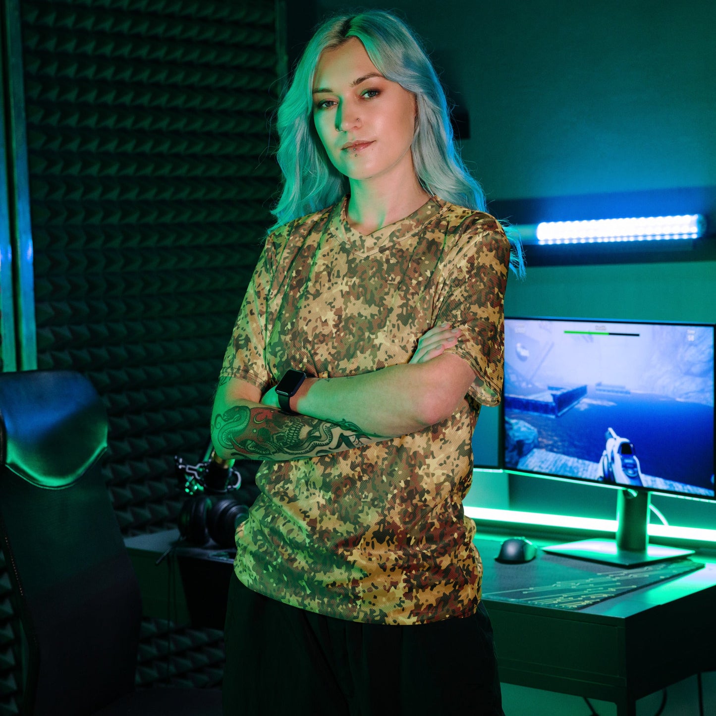 Dutch Fractal Tan CAMO unisex sports jersey - Sports Jerseys