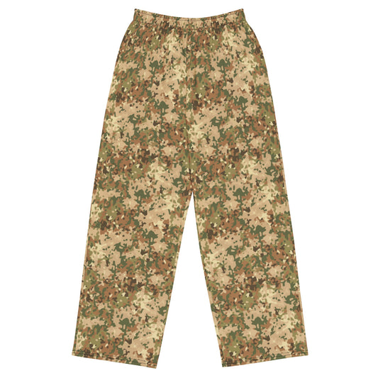 Dutch Fractal Tan CAMO unisex wide-leg pants - 2XS - Wide-leg Pants