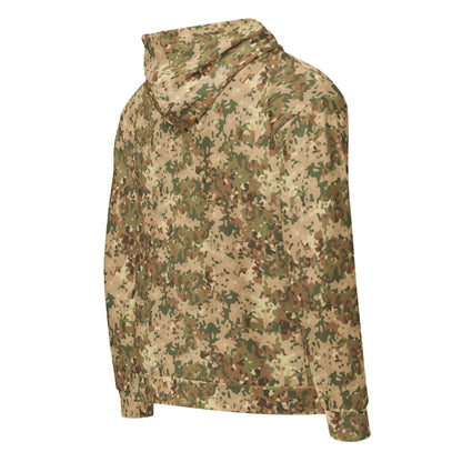 Dutch Fractal Tan CAMO Unisex zip hoodie - Zip Hoodies
