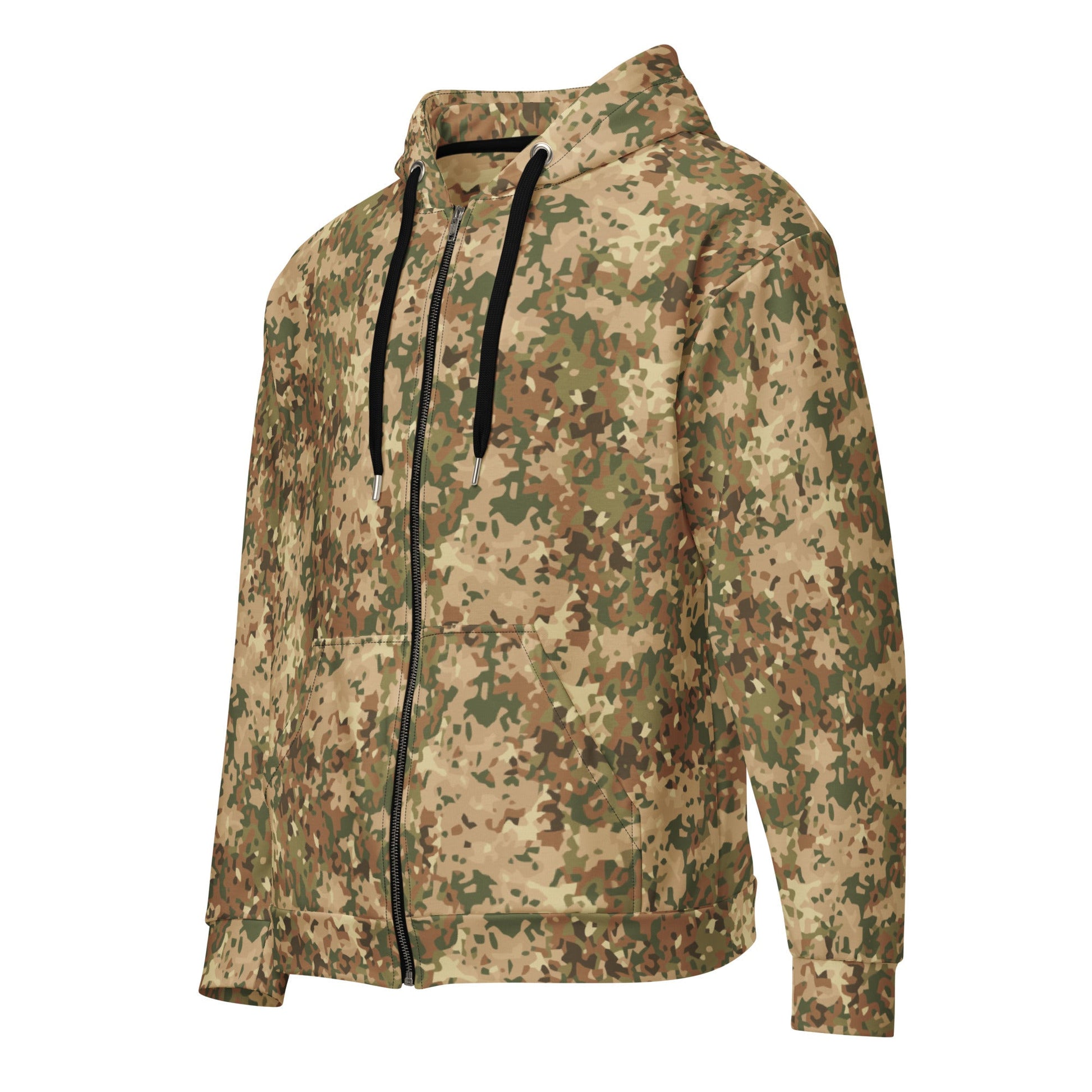 Dutch Fractal Tan CAMO Unisex zip hoodie - Zip Hoodies