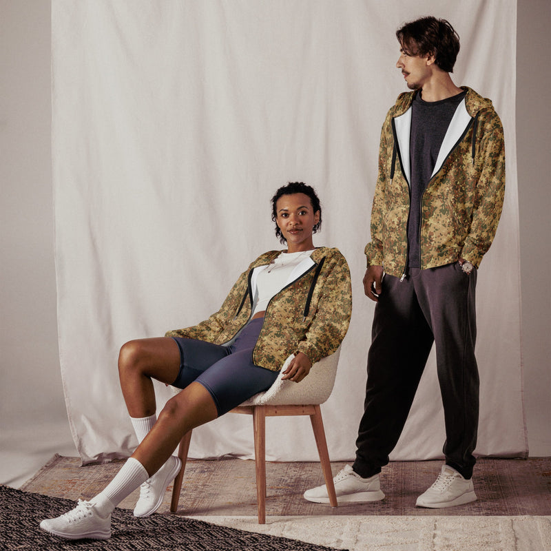 Fractal Dutch Arid CAMO Unisex Zip Hoodie