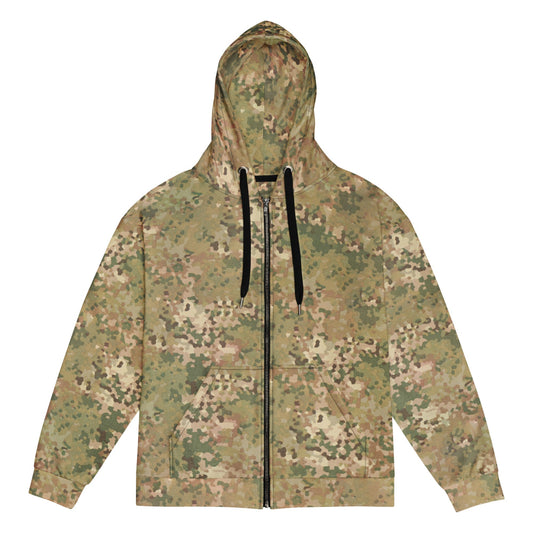 Dutch Netherlands Fractal Pattern (NFP) Tan CAMO Unisex zip hoodie - Zip Hoodie