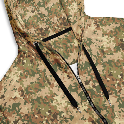 Dutch Fractal Tan CAMO Unisex zip hoodie - Zip Hoodies