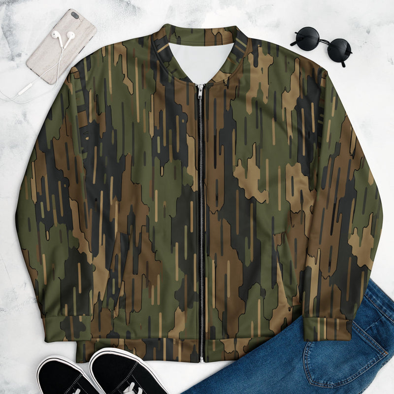 Eagle’s Dare Rainline Vanguard CAMO Unisex Bomber Jacket - XS