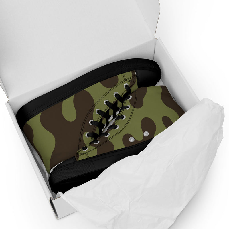 Eastern Bloc Amoeba Woodland Heritage CAMO Mens High-Top Canvas Shoes