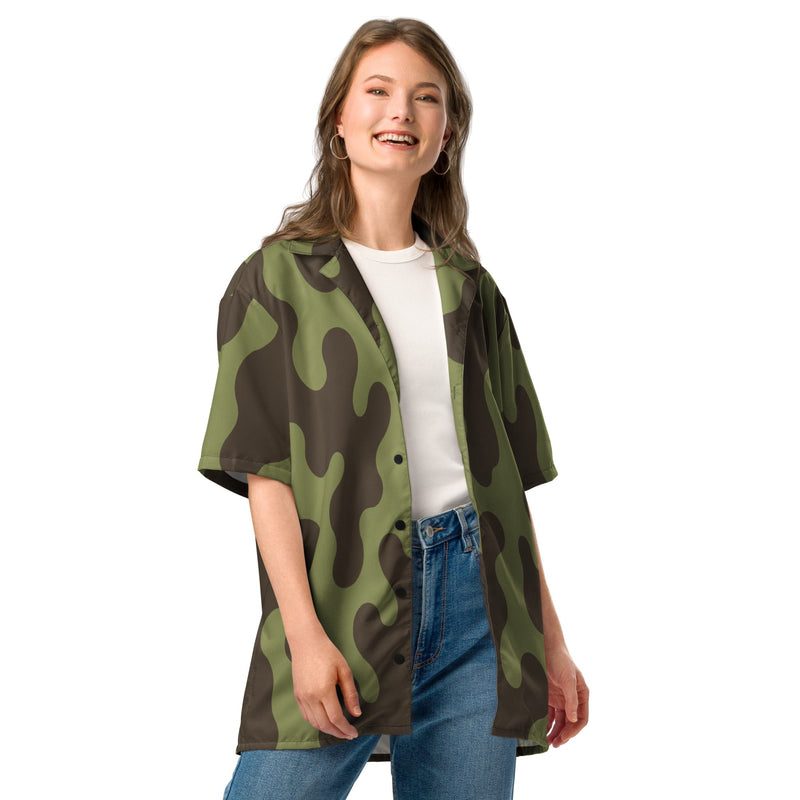 Eastern Bloc Amoeba Woodland Heritage CAMO Unisex Short-Sleeve Button Shirt - Button-Up