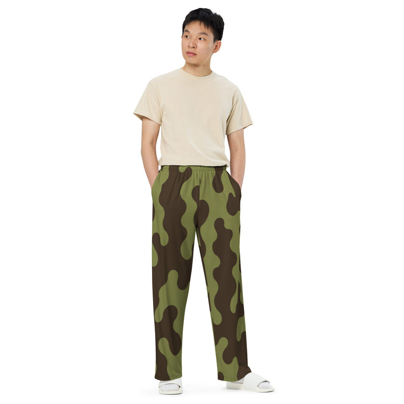 Eastern Bloc Amoeba Woodland Heritage CAMO Unisex Wide-Leg Leisure Pants - Pant
