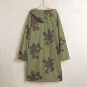 Eastern Bloc Classic Amoeba Spot Heritage CAMO Men’s Horn Button Long Fleece Coat - Jacket