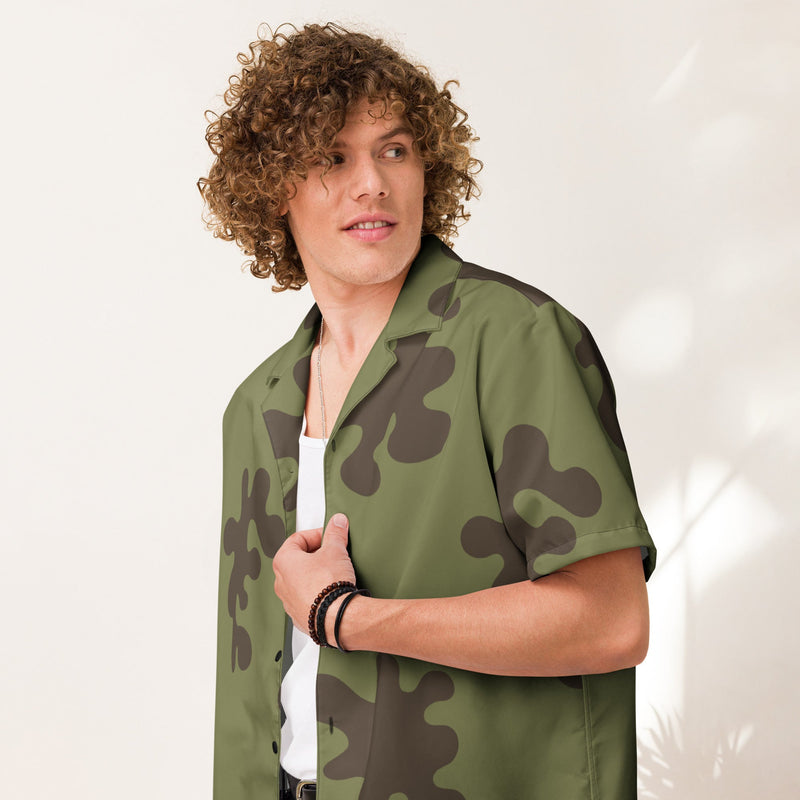 Eastern Bloc Classic Amoeba Spot Heritage CAMO Unisex Short-Sleeve Button Shirt - Button-Up