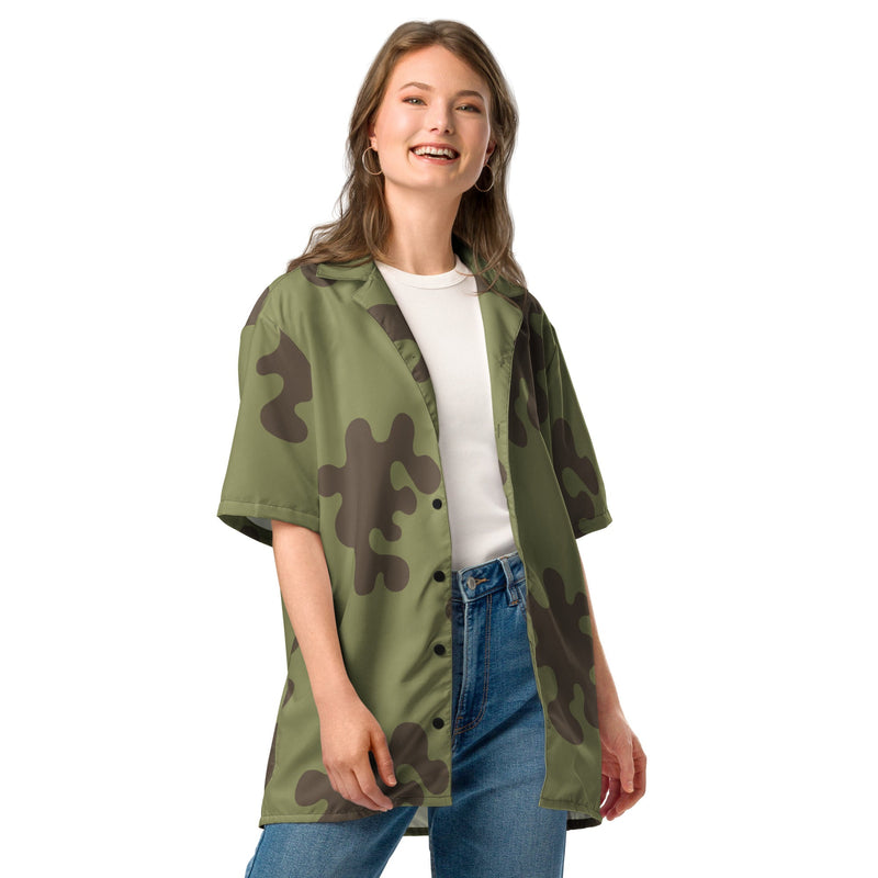Eastern Bloc Classic Amoeba Spot Heritage CAMO Unisex Short-Sleeve Button Shirt - Button-Up