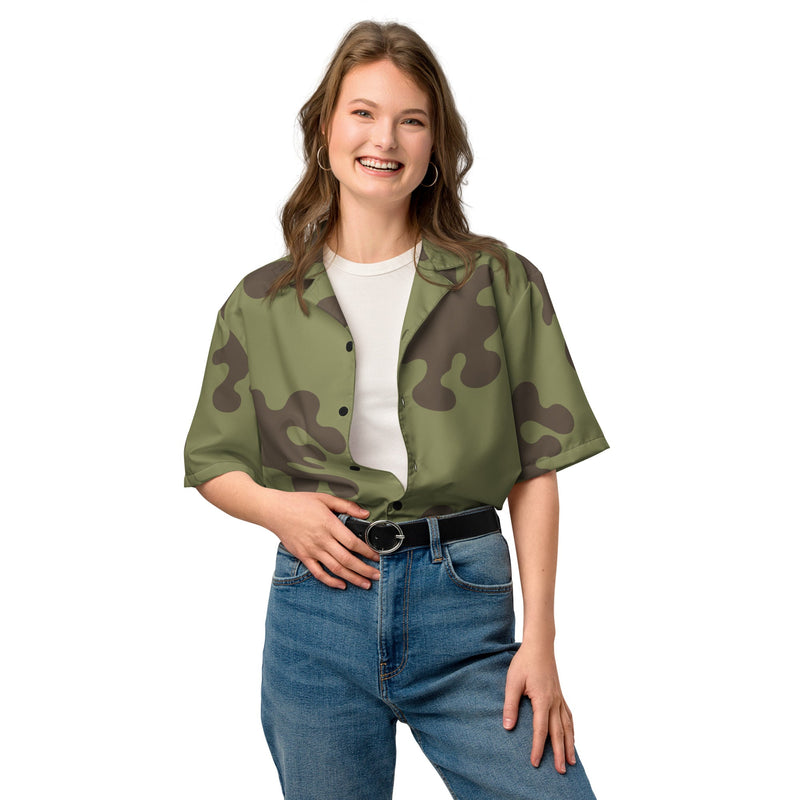 Eastern Bloc Classic Amoeba Spot Heritage CAMO Unisex Short-Sleeve Button Shirt - Button-Up