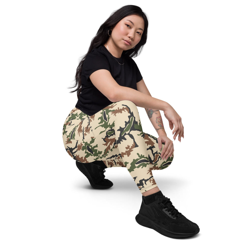 Egyptian Scrambled Eggs Desert CAMO Leggings with pockets - Womens With Pockets