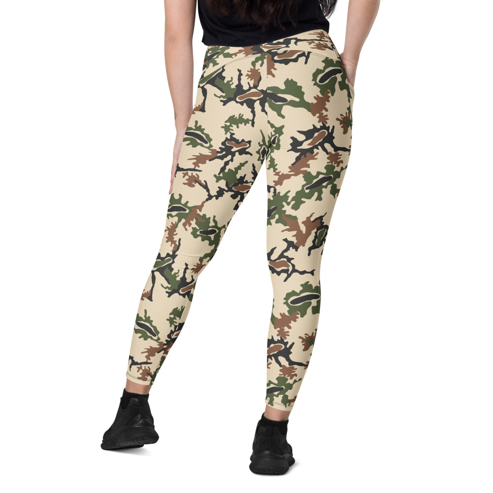 Egyptian Scrambled Eggs Desert CAMO Leggings with pockets - Womens With Pockets