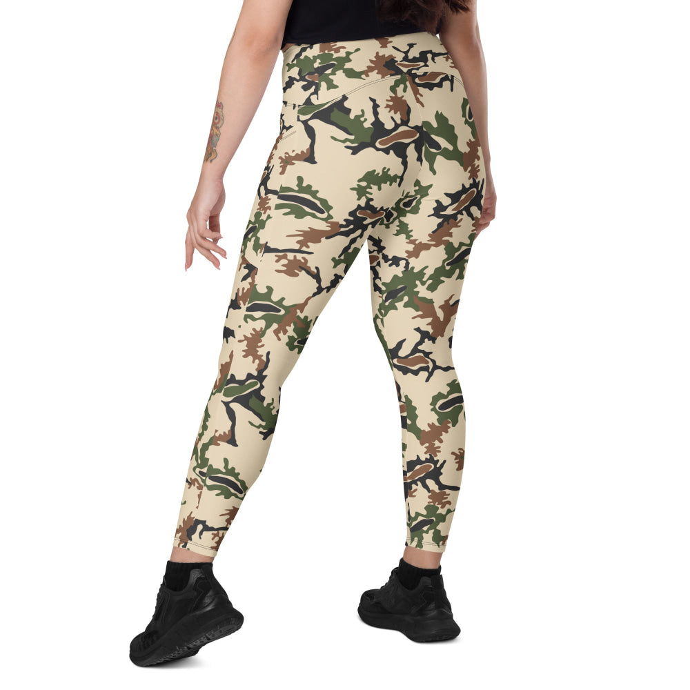 Egyptian Scrambled Eggs Desert CAMO Leggings with pockets - Womens With Pockets