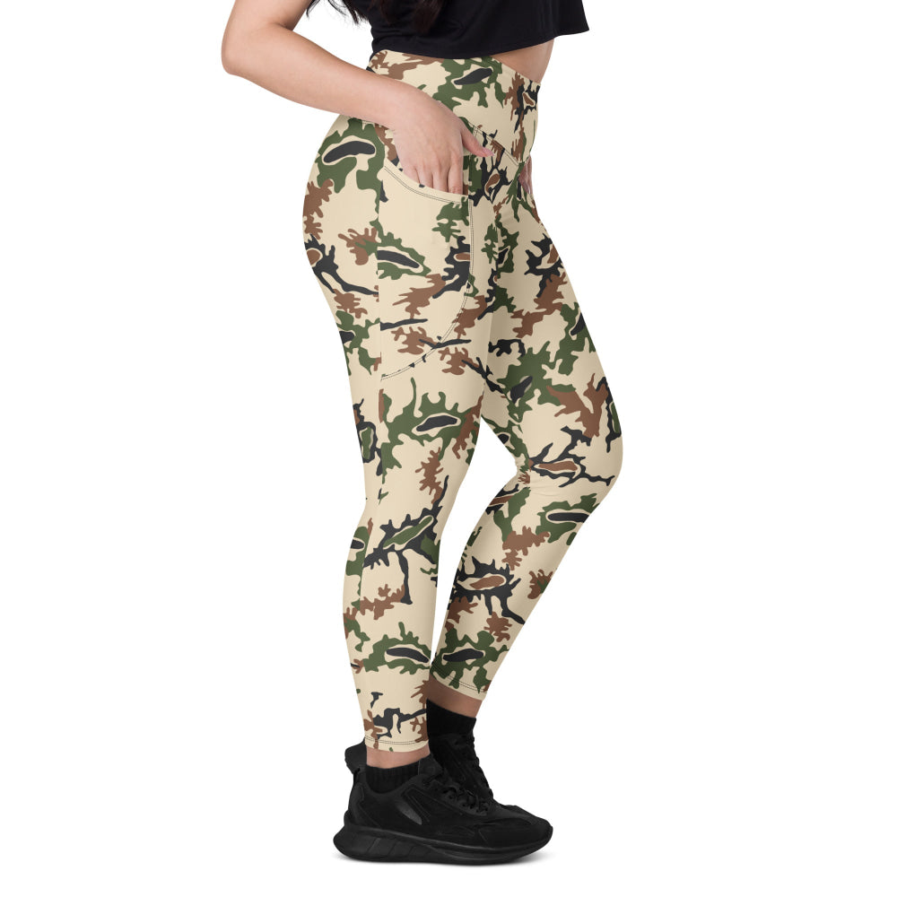 Egyptian Scrambled Eggs Desert CAMO Leggings with pockets - Womens With Pockets