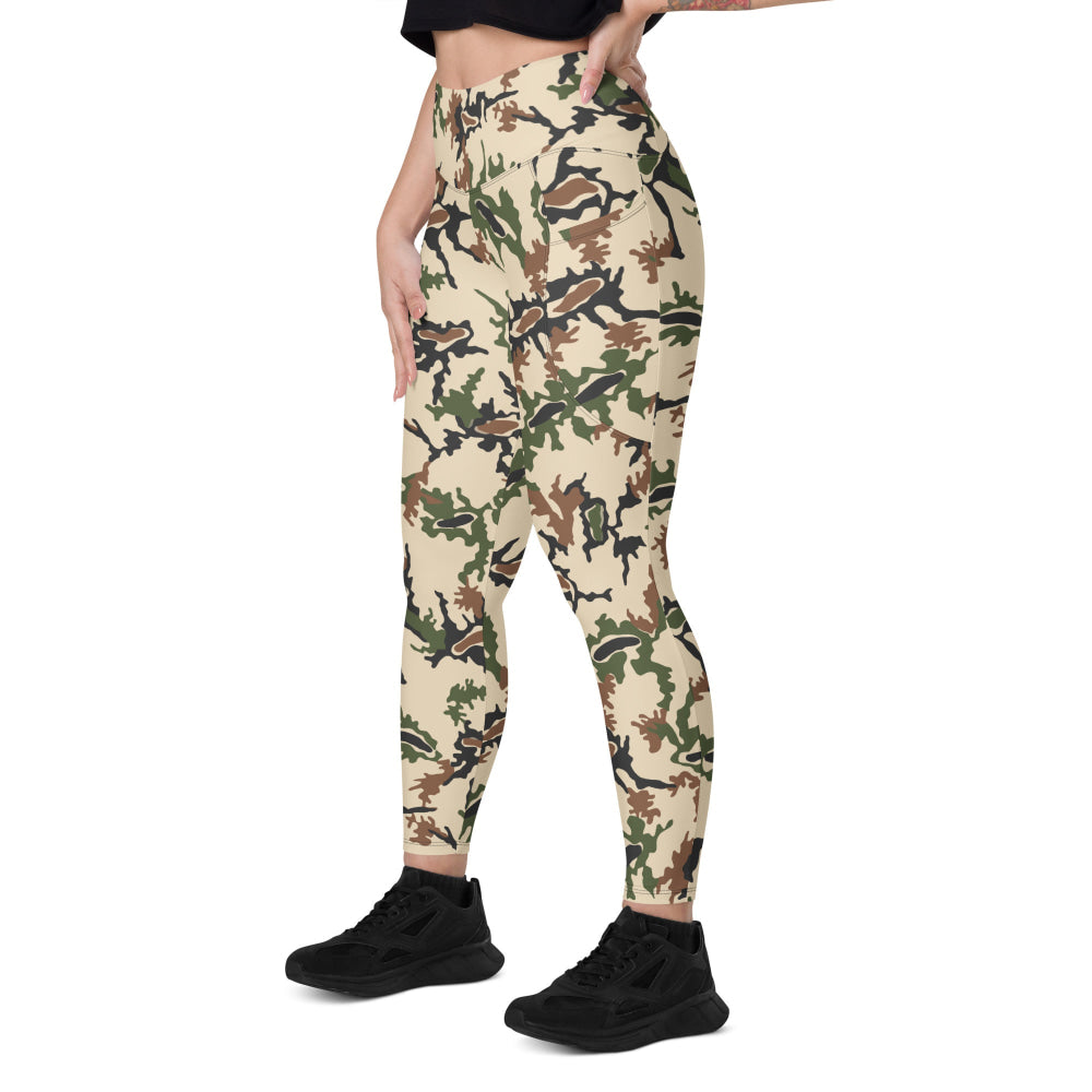 Egyptian Scrambled Eggs Desert CAMO Leggings with pockets - Womens With Pockets