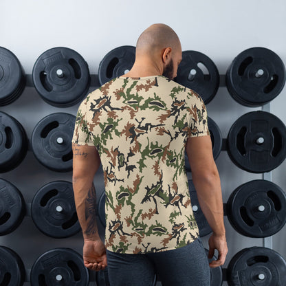 Egyptian Scrambled Eggs Desert CAMO Men’s Athletic T-shirt - Mens T-Shirt