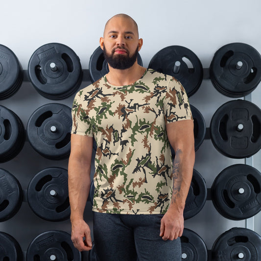 Egyptian Scrambled Eggs Desert CAMO Mens Athletic T-shirt - XS - T-Shirts