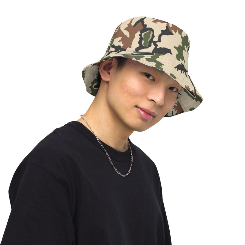 Scrambled Eggs Desert CAMO Reversible Bucket Hat - Head