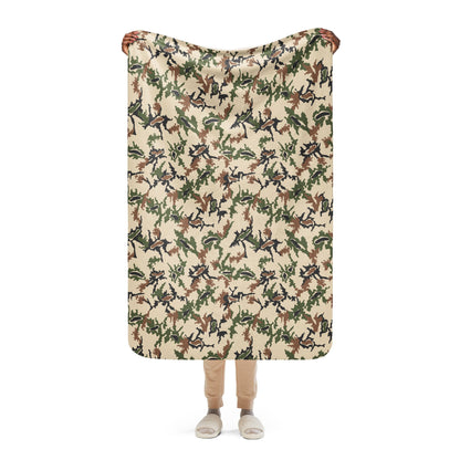 Egyptian Scrambled Eggs Desert CAMO Sherpa Blanket - 37″×57″