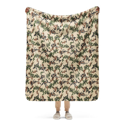 Egyptian Scrambled Eggs Desert CAMO Sherpa Blanket - 50″×60″