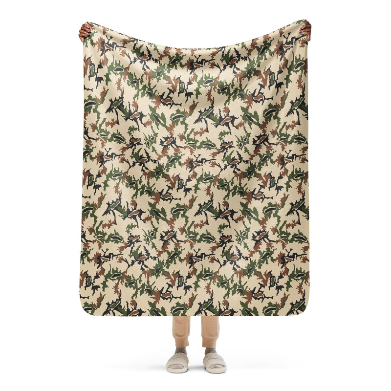 Scrambled Eggs Desert CAMO Sherpa Blanket - 50″×60″