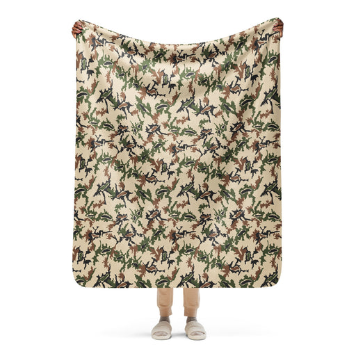 Scrambled Eggs Desert CAMO Sherpa Blanket - 50″×60″