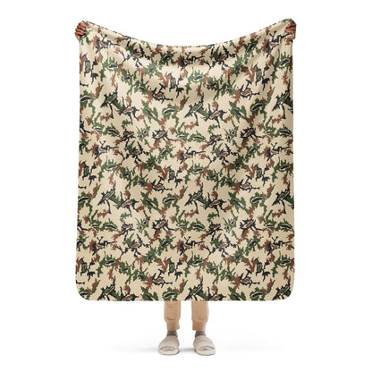 Egyptian Scrambled Eggs Desert CAMO Sherpa blanket - 50″×60″ - Blanket