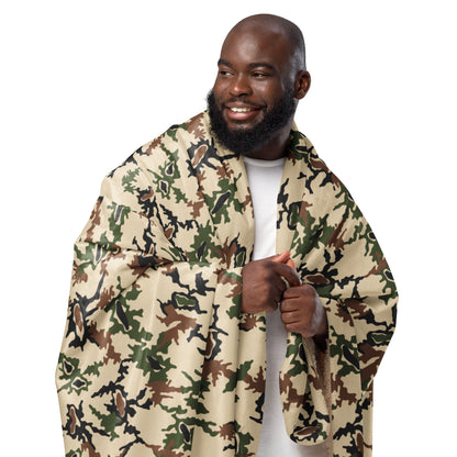 Egyptian Scrambled Eggs Desert CAMO Sherpa Blanket