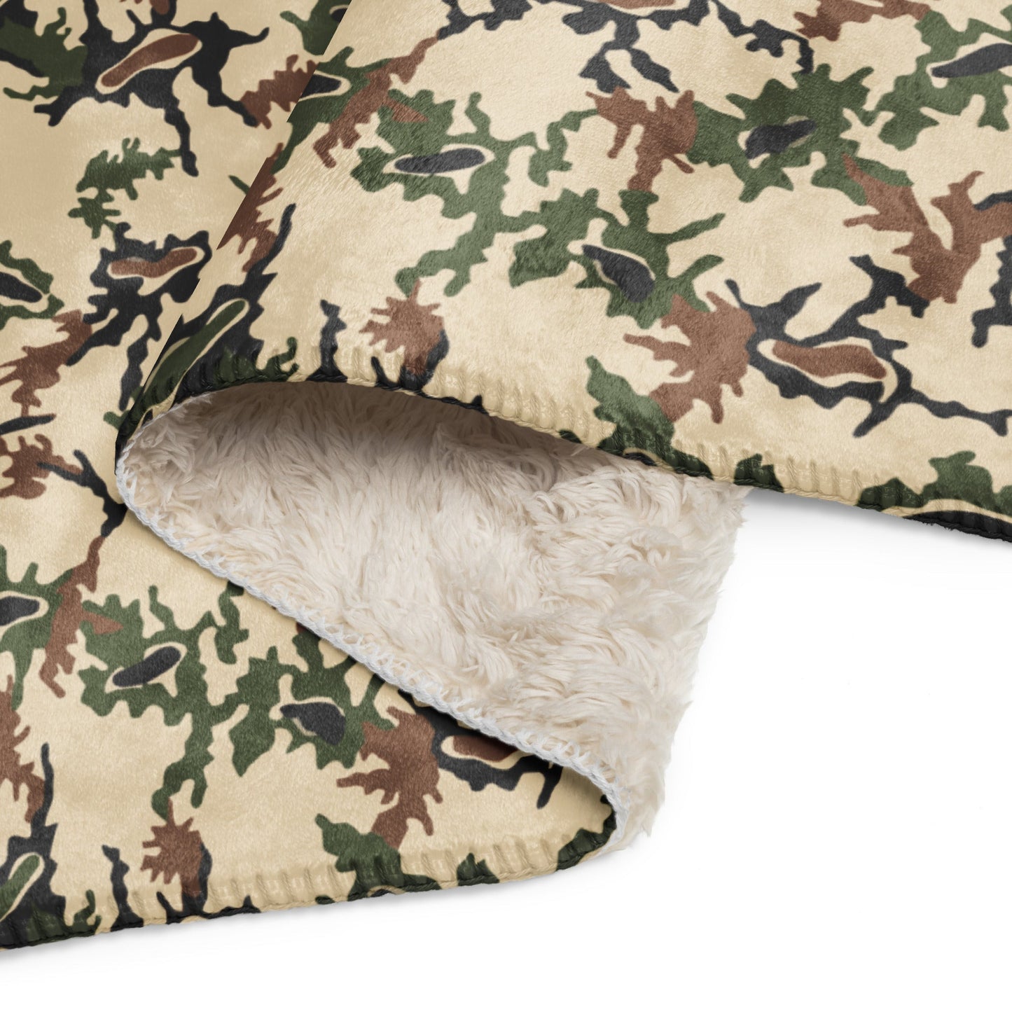 Egyptian Scrambled Eggs Desert CAMO Sherpa Blanket