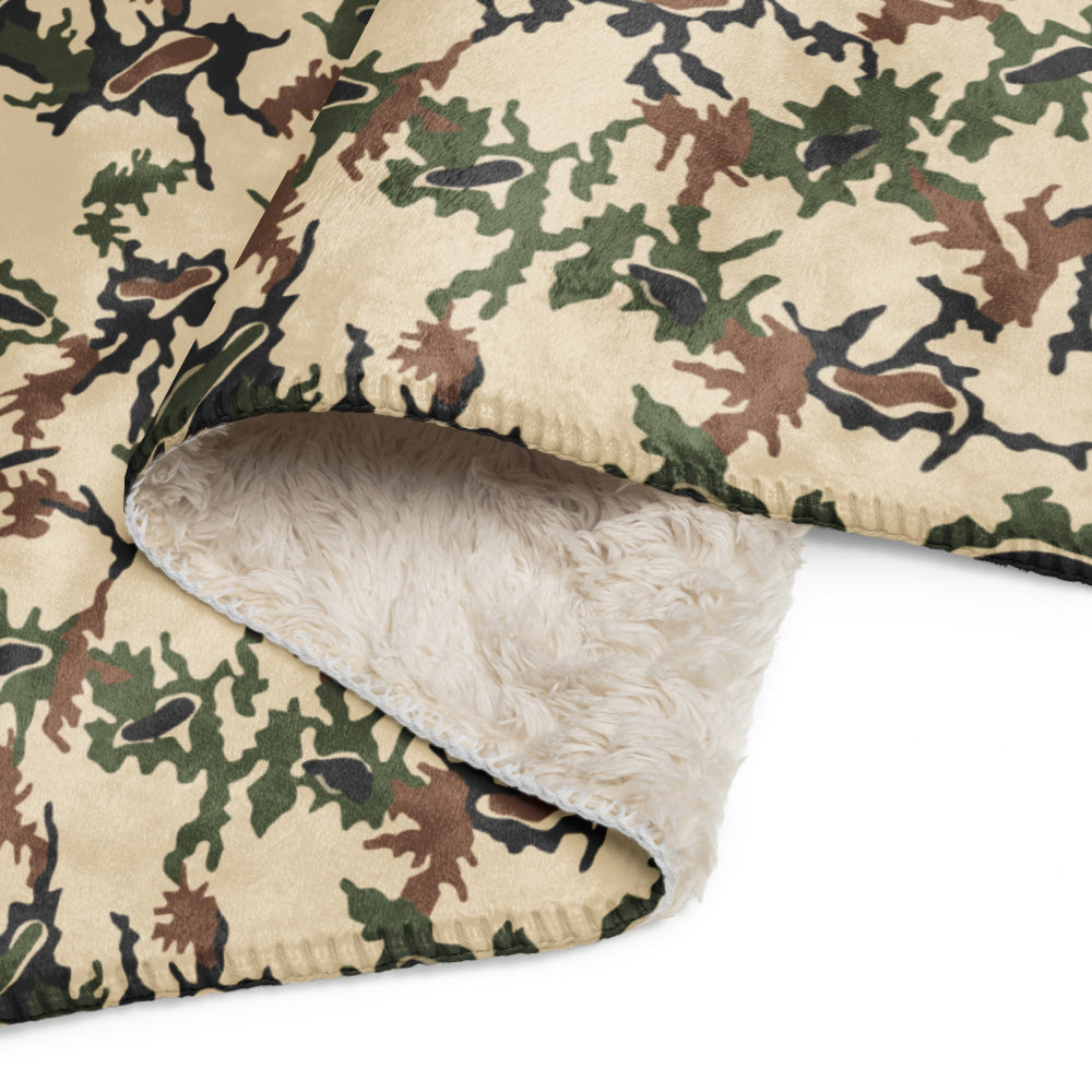 Egyptian Scrambled Eggs Desert CAMO Sherpa blanket - Blanket