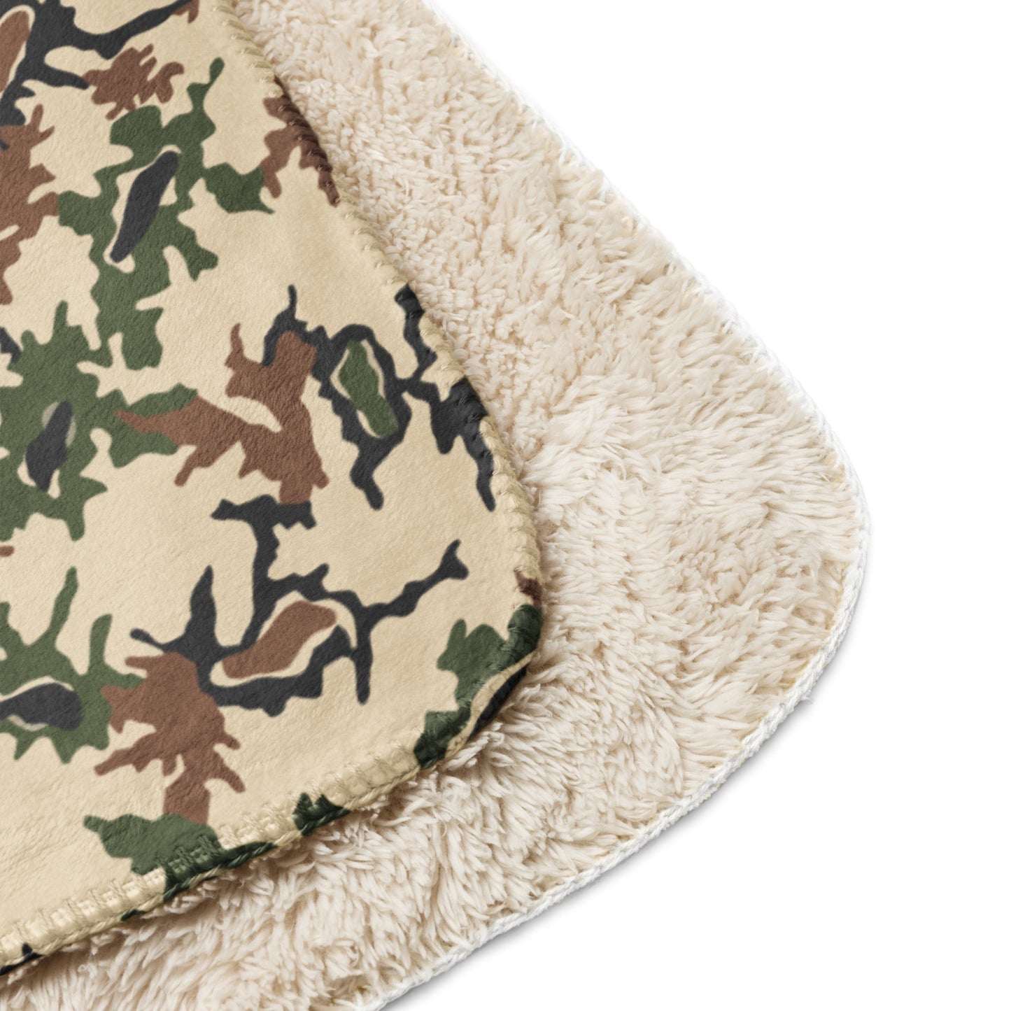 Egyptian Scrambled Eggs Desert CAMO Sherpa Blanket
