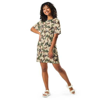 Egyptian Scrambled Eggs Desert CAMO T-shirt dress - Womens T-Shirt Dress