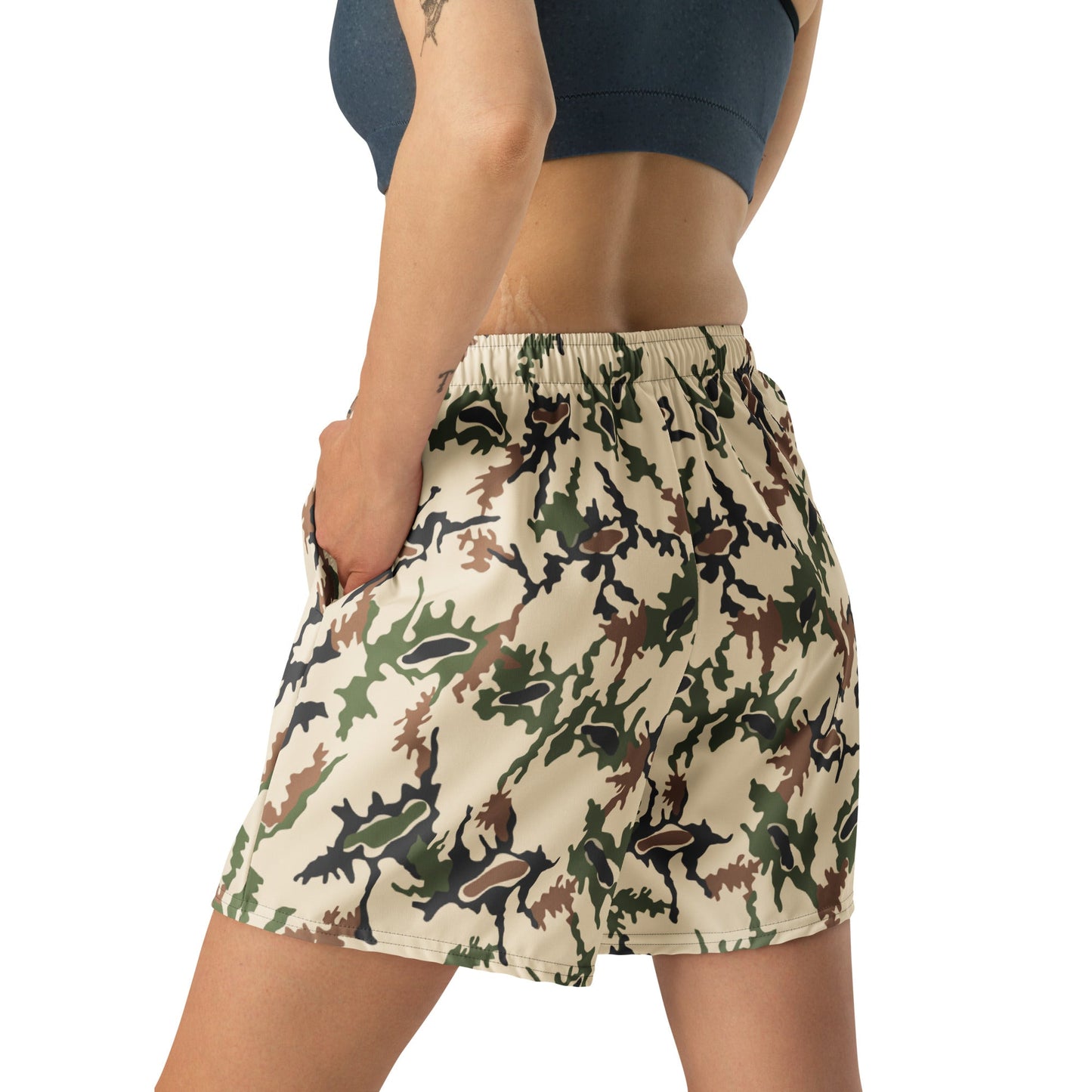 Egyptian Scrambled Eggs Desert CAMO Unisex Athletic Long Shorts