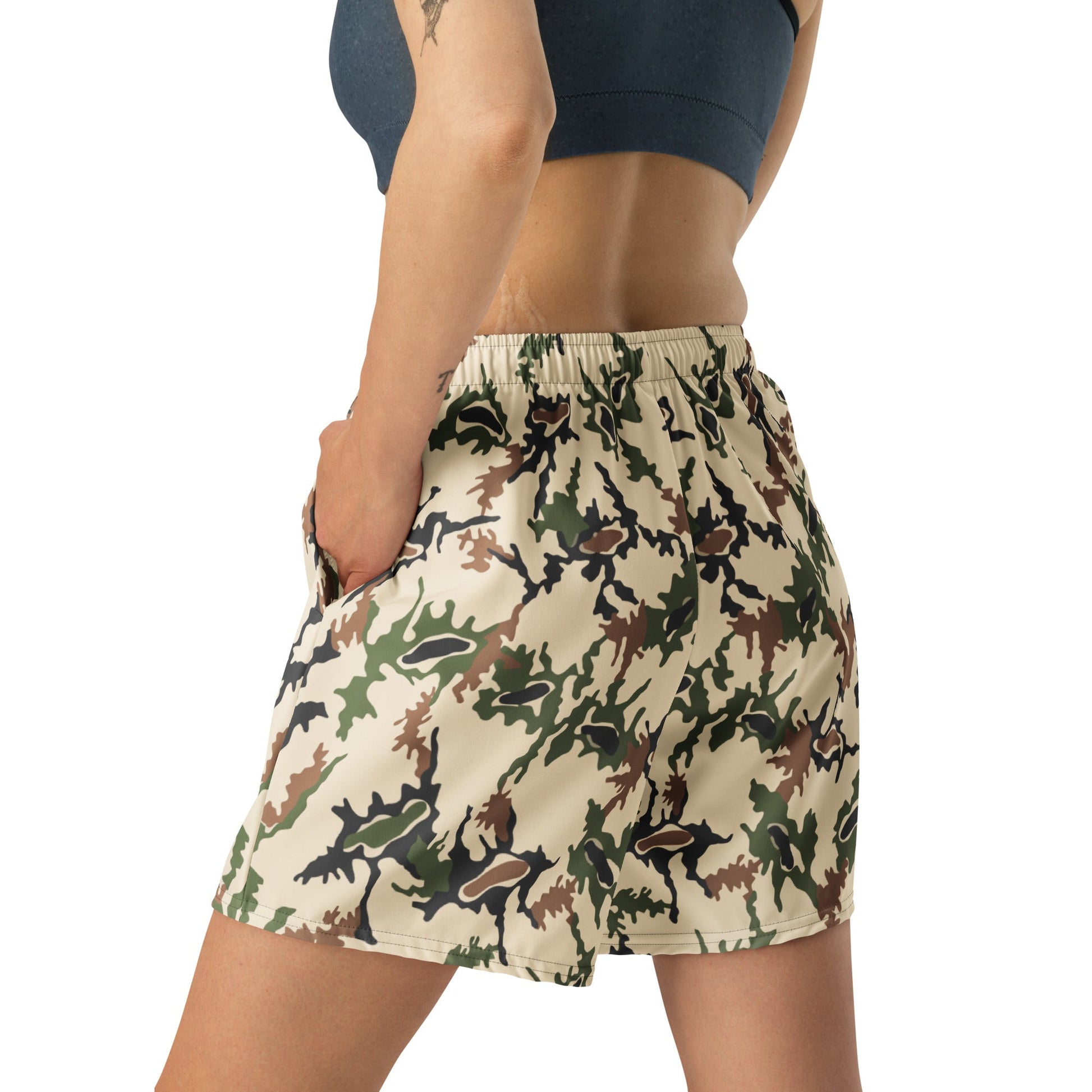 Egyptian Scrambled Eggs Desert CAMO Unisex Athletic Long Shorts