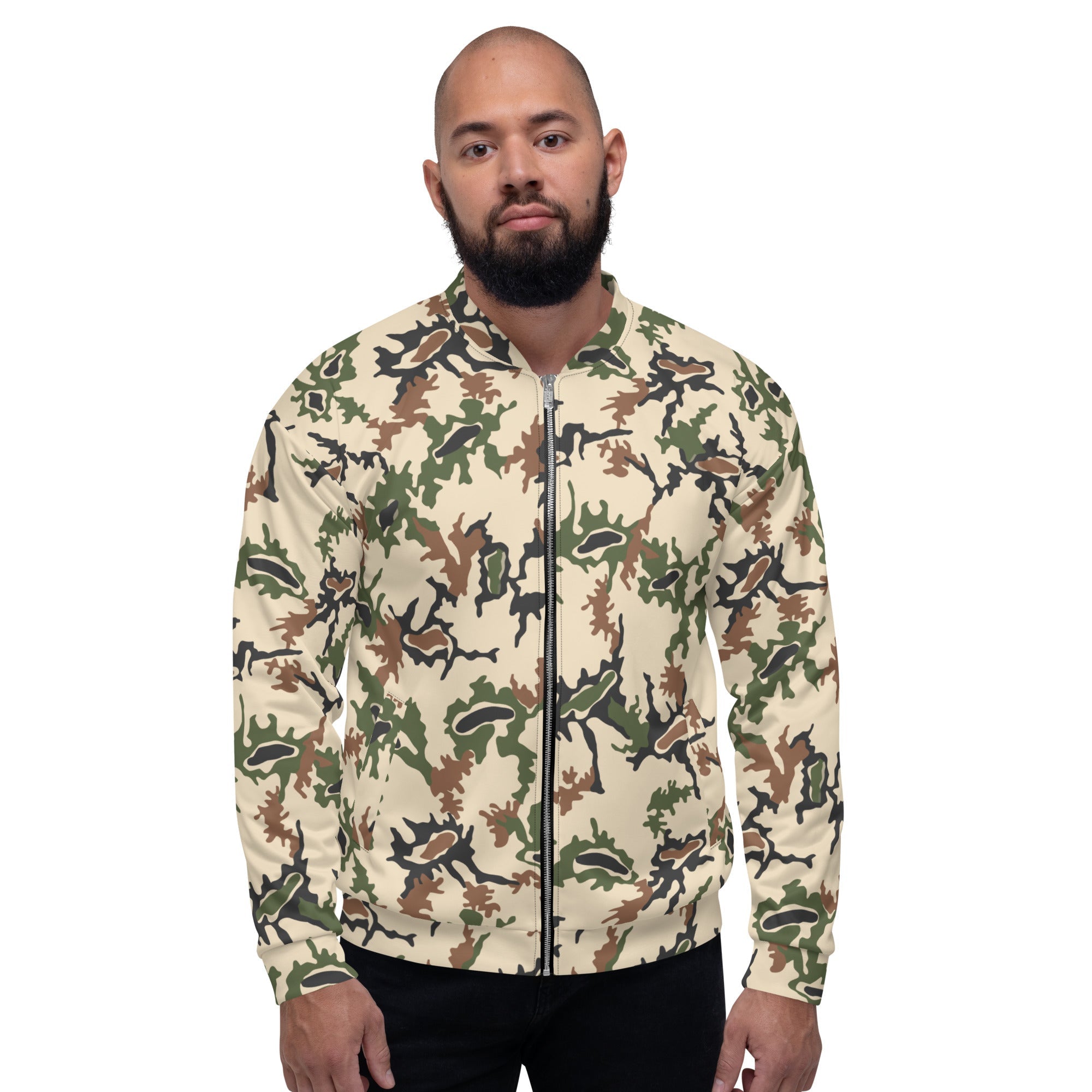CAMO HQ - Scrambled Eggs Desert CAMO Unisex Bomber Jacket