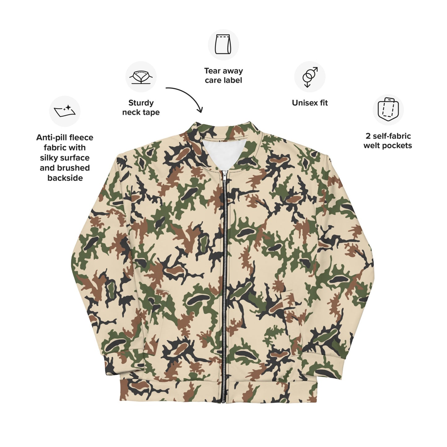 Egyptian Scrambled Eggs Desert CAMO Unisex Bomber Jacket - Jackets