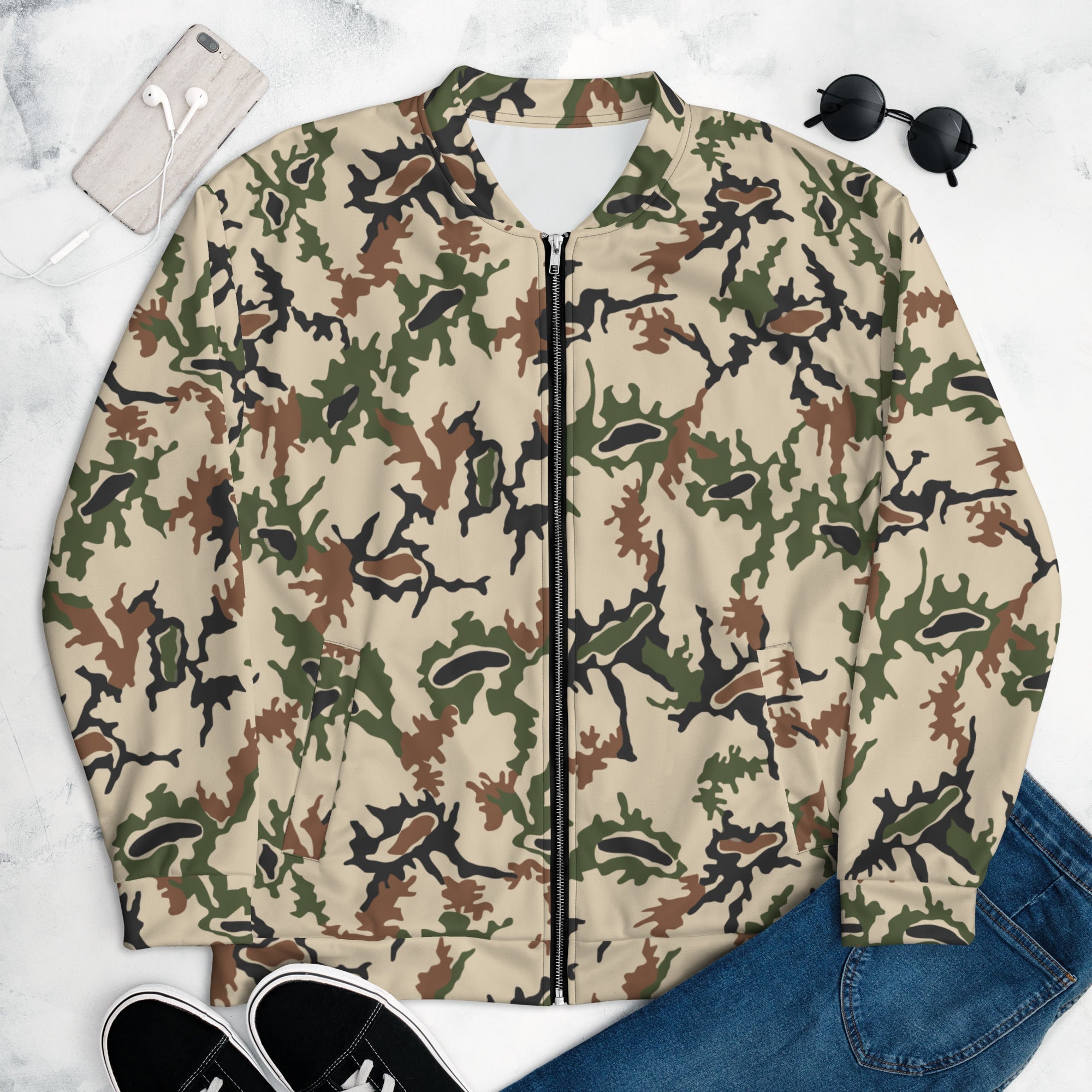 CAMO HQ - Egyptian Scrambled Eggs Desert CAMO Unisex Bomber Jacket