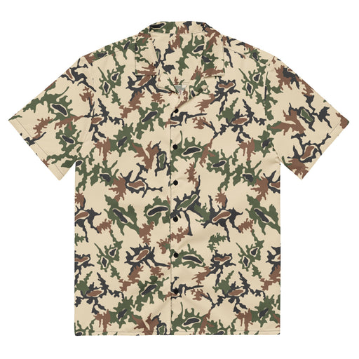 Scrambled Eggs Desert CAMO Unisex Short-Sleeve Button Shirt - 2XS - Button-Up