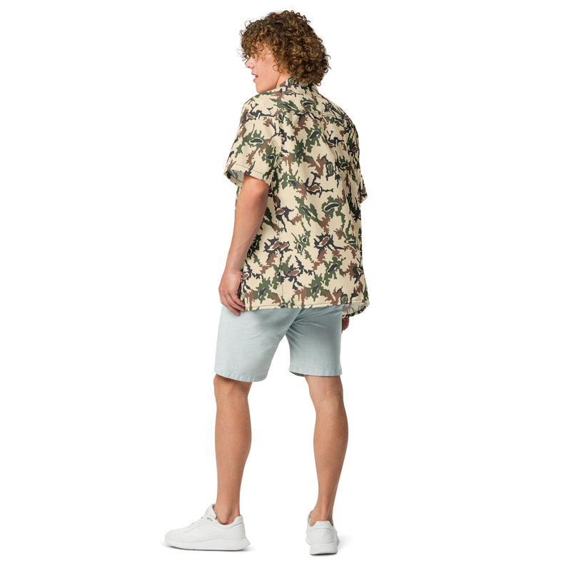 Scrambled Eggs Desert CAMO Unisex Short-Sleeve Button Shirt - Button-Up