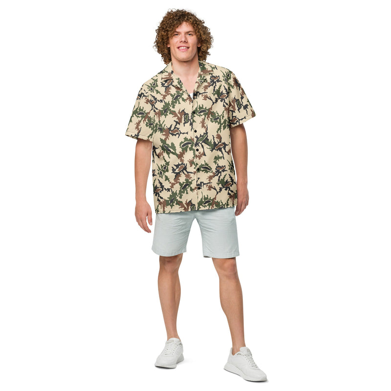 Scrambled Eggs Desert CAMO Unisex Short-Sleeve Button Shirt - Button-Up